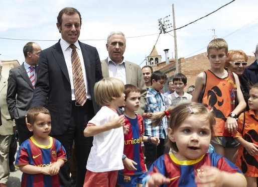 Sandro Rosell at the Anniversary celebrations of the PB Vilanova Bellpuig. Photo: Miguel Ruiz -FCB