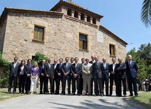 Rosell, amb la Junta Directiva el dia de la seva presa de possessi com a president del Bara. Foto: Arxiu FCB