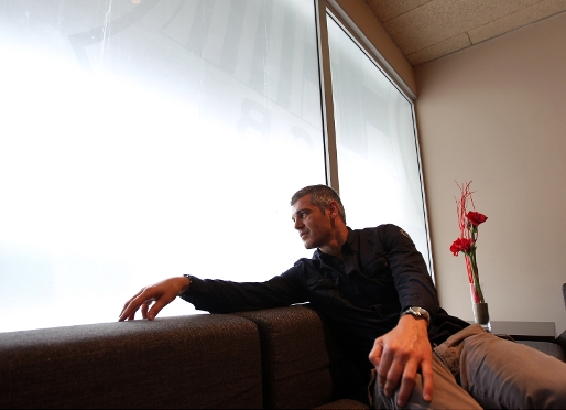 Enric Masip en el palco del Palau Blaugrana. Foto: Miguel Ruz-FCB