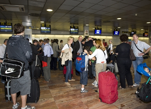 Aficionats culers en el desplaament a Colnia de la temporada passada. (Arxiu FCB)
