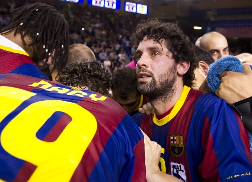 Los azulgranas, pendientes de lo que el Ciudad Real en Len. (Foto: lex Caparrs - FCB)