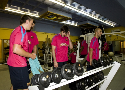 L'handbol blaugrana, en una imatge de la temporada 2010/11 a Encamp. Foto:Arxiu-FCB