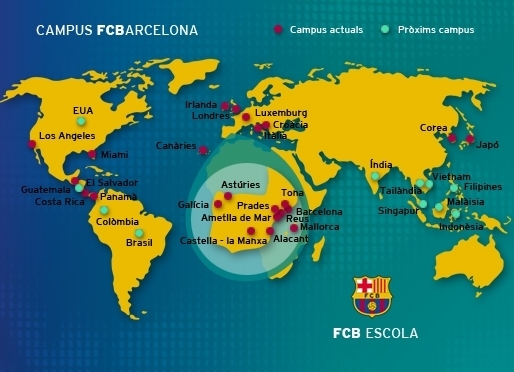 Los campus oficiales del FC Barcelona aumentan de 4.000 a 18.000 participantes