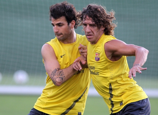Puyol starts full training with the rest of the squad