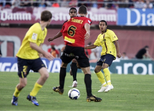 Thiago made his debut against Mallorca