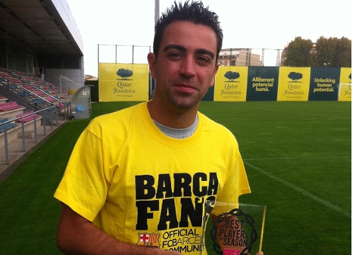Xavi Hernndez voted player of the season 2010-11 by Bara Fans