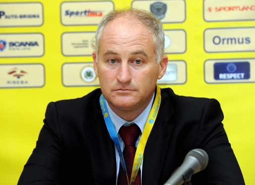 Marc Carmona durante la rueda de prensa post-partido. Foto: Viktors Sopirins.