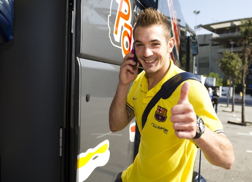 Cristian, antes de viajar a Riga. (Fotos: lex Caparrs - FCB)