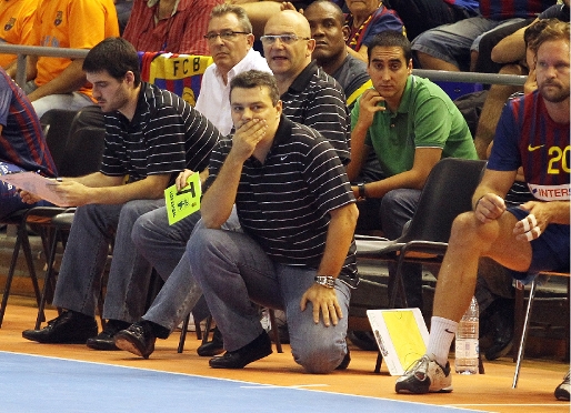 Pascual, satisfecho del rendimiento de sus hombres. Foto: Miguel Ruz-FCB