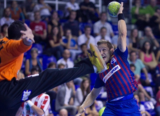 Vctor Toms acab como mximo goleador del partido. Fotos: Germn Parga - FCB.