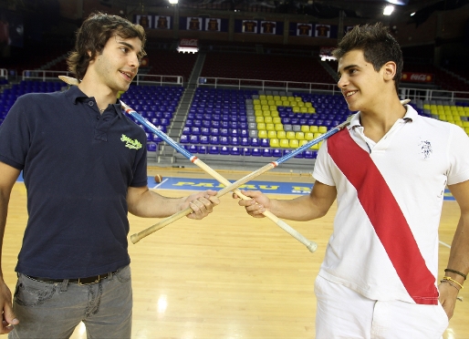 Barroso, a l'esquerra, i Marc Juli, a la dreta, preparats per donar el mxim al primer equip (Fotos: Miguel Ruiz - FCB)