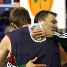 Jasikevicius saludant els antics companys.