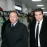 Joan Laporta amb l'alcalde de Sant Joan Desp, Antoni Poveda, dins d'un vestidor del futbol base.