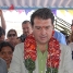 Laporta durante la inauguracin de nuevas viviendas en Singampalli.