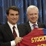 D'esquerra a dreta: Steven Kraus, Joan Laporta, Andrey V. Pirogov, Brtil Linblad i Jimmy Kolker.
