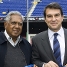 Els visitants, a la gespa del Camp Nou. (Foto: lex Caparrs, FCB)