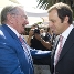 Agust Montal saluda Sandro Rosell. Foto: lex Caparrs/Miguel Ruiz-FCB.