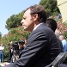 Rosell, a l'acte de presa de possessi, mentre Joan Laporta s'acomiadava. Fotos: lex Caparrs / Miguel Ruiz (FCB)