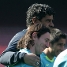 Rijkaard congrtulating Messi on being awarded the Best Iber-American Player prize for 2007 by the press agency EFE.