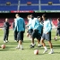 The team trained behind closed doors in Camp.