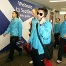 The team treads on Scottish soil.