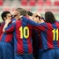 El equipo celebrando uno de los goles que ha dado la victoria ante el Vilanova.