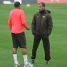 Guardiola i Henry, parlant.