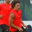 Carles Puyol ha estat un dels jugadors que s'ha exercitat aquest dilluns al mat.