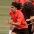 Puyol y Bojan, trabajando la potencia.