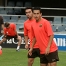 Valds prueba de parar un baln durante un rondo con Xavi, Pedro, Piqu y Henry.