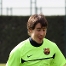 Bojan Krkic, en un dels rondos que ha fet l'equip a l'inici de l'entrenament. Foto: Miguel Ruiz - FCB.