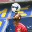 Keita, trepitjant per primer cop el Camp Nou com a blaugrana. Foto: Arxiu FCB