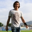 Zlatan Ibrahimovic ha trepitjat per primer cop la gespa de la Ciutat Esportiva.