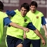 En el entrenamiento han participado todos los convocados de Len y los seis jugadores no convocados. Slo Keita no lo ha hecho. (Foto: Miguel Ruiz - FCB)