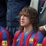 Messi, Puyol, Xavi i Iniesta, preparats per a la foto. Foto: Miguel Ruiz / lex Caparrs (FCB)