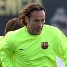 Milito, juntament amb Jeffren i Mrquez, fora de la llista per decisi tcnica. (Fotos: Miguel Ruiz - FCB)