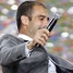 Celebracin de la primera Liga del Bara de Guardiola. Coincidi con el partido de Liga en el Camp Nou ante el Osasuna. Foto: archivo FCB.