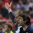 Guardiola y Vilanova, protestando durante el partido clave de cara a ganar la Liga en Sevilla de la temporada pasada. Foto: archivo FCB.