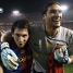 Messi i Pinto, celebrant el ttol de Copa a Valncia. Foto: Arxiu FCB