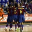 L'equip celebra un dels quatre gols.