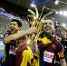 Los azulgranas celebraron en el Palau Blaugrana la decimoctava Copa de Europa.